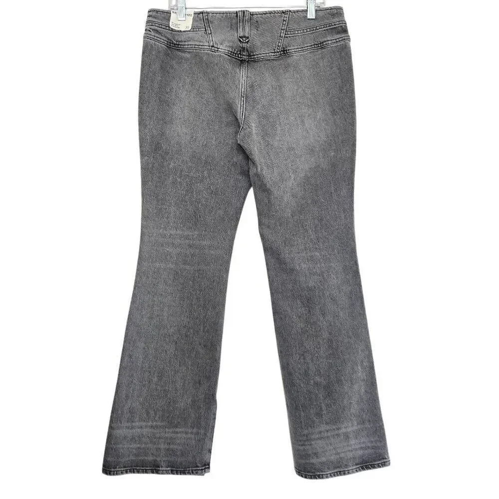 Free People Stillwater Low Rise Slim Flare Jeans Gray Size 30 - Picture 8 of 12